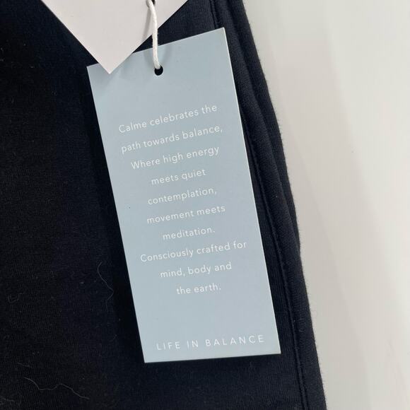 CALME By Johnny Was Skirt Size Large Terry Commuter Short Black NWT Athleisure - Picture 6 of 11